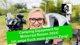 Camping Equipment für Motorrad Reisen 2024 Ich zeige Euch mein ganzes Zeug [upl. by Ahcrop809]