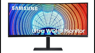 NEW Samsung Business S65UA Series 34 Inch Curved WQHD 3440x1440 Computer Monitor S34A654UXN Black [upl. by Beera231]