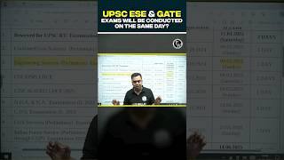 UPSC ESE amp GATE 2025 Exam will conducted on the same day upscese GATE2025 GATEWallah PW [upl. by Coke]