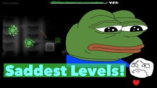 Top 5 Saddest Levels That Will Make You Cry Geometry Dash [upl. by Eilrebmik]