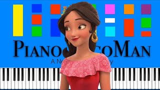 Disney  Elena of Avalor Theme Song Slow Easy Medium Piano Tutorial 4K [upl. by Leesa]