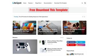 Litespot v20 premium blogger template free download [upl. by Eiroj]