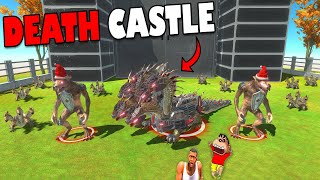 NINEHEADED MECHA HYDRA CASTLE DEATH TRAP vs CHOP SHINCHAN amp HAMID in Animal Revolt Battle Simulator [upl. by Deegan]