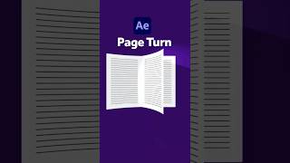 Animate a Page turn in after effectsshorts [upl. by Marys]