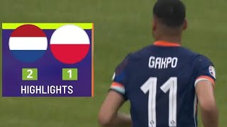 Poland vs Netherlands 12 All Goals Extended Highlights UEFA EURO 2024 [upl. by Llenrod]