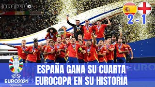 ESPAÑA GANA su CUARTA EUROCOPA  España 2  1 Inglaterra  EUROCOPA 2024 [upl. by Ylyl]