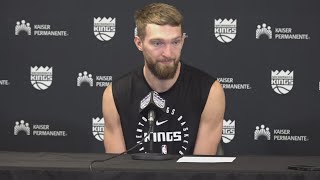 Domantas Sabonis Sacramento Kings defeat Toronto Raptors  Post Game Interview [upl. by Assecnirp277]