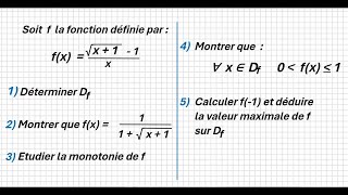 Math 1er BAC Scientifique  Généralité sur les fonctions [upl. by Lama]