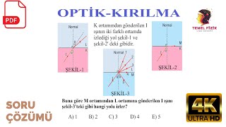 Optik Kırılma Soru Çözümü  Tyt Fizik  10 Sınıf [upl. by Tattan664]