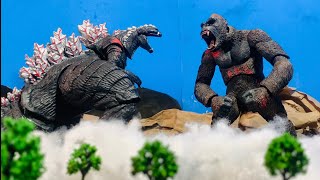 GODZILLA ULTIMA vs KING KONG an epic battle stop motion [upl. by Stannwood]