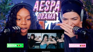 aespa 에스파 Drama MV reaction [upl. by Postman]