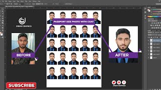 How to Create a passport size photo in adobe Photoshop cc Photoshop tutorial 2024 [upl. by Anawd]