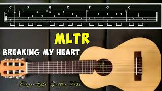 MLTR Breaking my heart fingerstyle guitar chord tab slow tutorial [upl. by Ahtnicaj265]