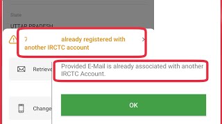 Confirmtkt App Fix Already registered with another Irctc account amp Provided email Already Associated [upl. by Nikos]