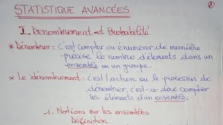 Statistique avancée dénombrement et probabilité [upl. by Leunamne]