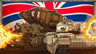 Evolution of British Tanks  Animated History [upl. by Attesoj]