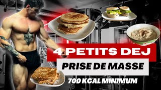 4 RECETTES PROTÉINÉS EN PRISE DE MASSE  PETIT DÉJEUNER COLLATION  PAIN PERDU PANCAKES [upl. by Roderick]