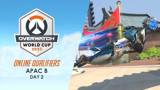 Overwatch World Cup 2023 Online Qualifiers  APAC B  Day 2 [upl. by Kittie]