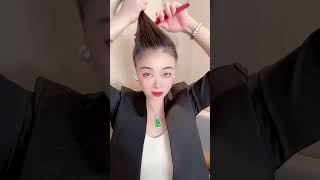 Quick and easy girls hairstyle 💙✂️ Short hair style amplong hair style shorts tutorial tiktok [upl. by Brest]