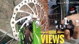 How To Install Disc Brake in Any cycle  cheapest Disc Brake for Bicycle  Only for 500Rs [upl. by Felipe]