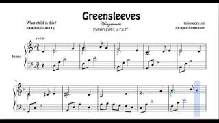 Greensleeves Partitura de Piano Mangasverdes Sheet Music for Pianists What Wild is This [upl. by Ykcin179]