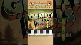 Gravity Falls Theme » EASY Piano Tutorial and Cover [upl. by Nylauqcaj]