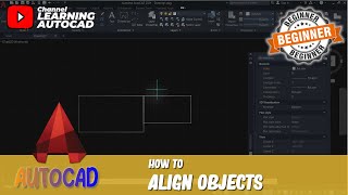 AutoCAD How To Align Objects [upl. by Annaes]