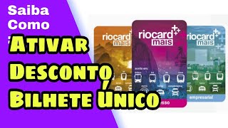 TUTORIAL  Como ATIVAR a Função Bilhete Unico dos Cartões RioCard Mais [upl. by Ecirtnom]