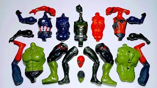 MERAKIT MAINAN UNBOXING CAPTAIN AMERICA SPIDERMAN HULK SMASH BATMAN SUPERHERO AVENGERS TOYS [upl. by Pleione]