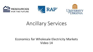 Economics 14 Ancillary Services [upl. by Nairrot]