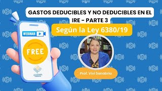 Taller Gastos deducibles y no deducibles en el IRE [upl. by Gawlas928]