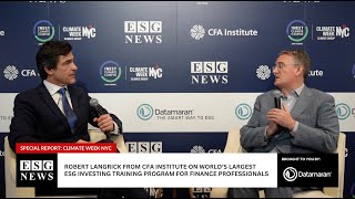 Robert Langrick of the CFA Institute on The World’s Largest ESG Investing Training Program [upl. by Kenley218]