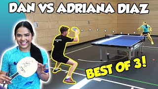 Adriana Diaz vs TableTennisDaily’s Dan  Best of 3 Challenge [upl. by Ellette]