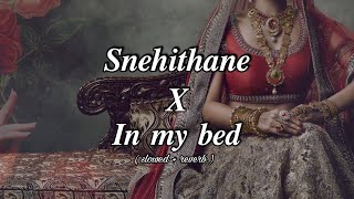 Snehithane x In my bed slowed  reverb Tiktok song l Relax With Zazz [upl. by Oneal]