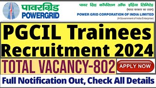 PGCIL Diploma Trainee Jr Officer Trainee amp Assistant Trainee Recruitment 2024 Powergrid Vacancies [upl. by Bethezel]