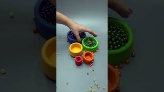 Satisfying Video Beads  ASMR Video  Relaxing Five Cups Oddly Beads Sound [upl. by Nnylirret]