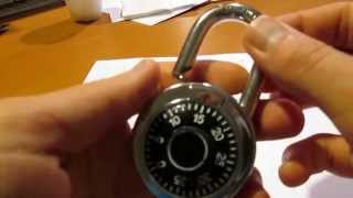 How to unlock a combination lock no paper no pens no aluminum [upl. by Jola855]