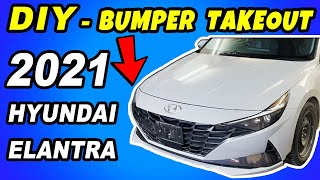 DIY 2021  2022  2023 Hyundai Elantra Front Bumper RemovalTakeout  Any Bumper Takeout [upl. by Enutrof66]