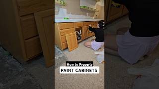 How to Properly Paint Cabinets diy homerenovation beforeandafter paintingcabinets homeprojects [upl. by Aicella]