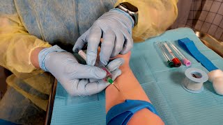 ASMR Hospital Lab  Blood Draw w Anxious Patient  Exam amp Culture Swab Collection [upl. by Gabby998]