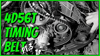 4D56T Cylinder Head Replacement Part 3 Head and Timing Belt install Complete Guide [upl. by Kenway]