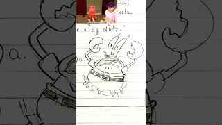 LETS DRAW SpongeBob Sings PIGGY SONG By LankyBox 😂 shorts [upl. by Ten]