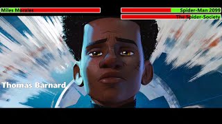 Miles Morales vs SpiderMan 2099 amp SpiderSociety with healthbars 22 [upl. by Ennazor781]