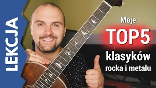 🎸TOP5 klasyków rocka i metalu na gitarze akustycznej Jak zagrać  taby PRS P20E Parlor [upl. by Nosnar]