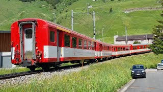 MGB HGe 44 II mit Komp abfahrt in Andermatt [upl. by Lapointe386]