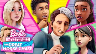 Barbie amp friends try to distract Giovanni  Barbie Mysteries The Great Horse Chase  Netflix Clip [upl. by Eikciv146]