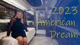 Luxury RV Tour  2023 American Coach American Dream  Class A Motorhome [upl. by Sacrod34]