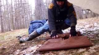 Waterproofing a Canvas Bed Roll Part 2 Setting up and repacking [upl. by Pren]