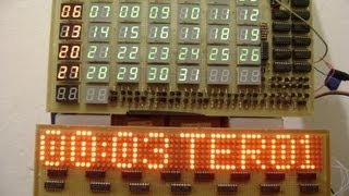 LED matrix digital clock and Full Month Calendar Clock with PICs 16f628A and 16F688 [upl. by Ettenyar]