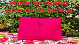 How to sew a zipper pouch Easy sewing Tutorial for beginnersDiy Makeup Pencil pouch from oldcloth [upl. by Jane]